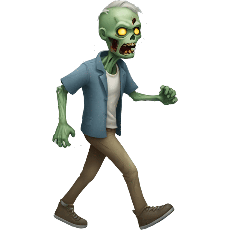 Zombie walking emoji