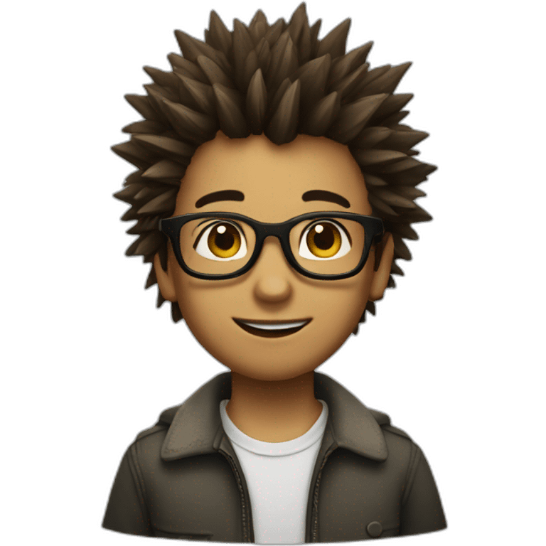 boy with glasses and spikey hair emoji