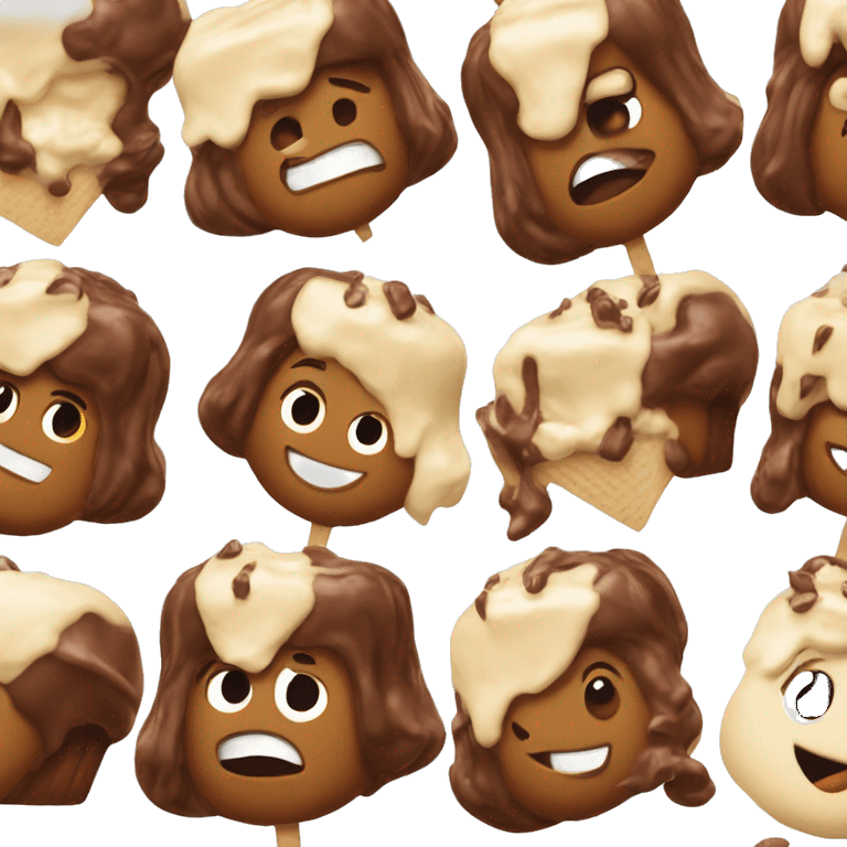 Ice cream snickers emoji