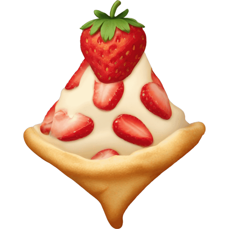 Strawberry crepe  emoji