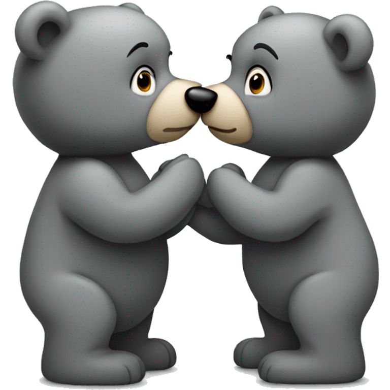 realistic-grey-bears-gives-kiss emoji