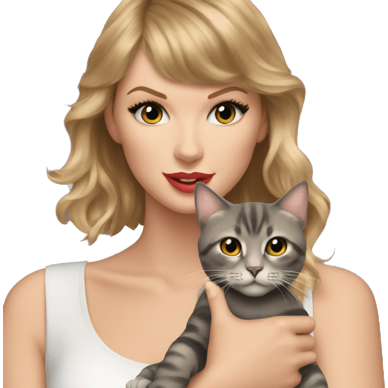 Taylor Swift holding her cat  emoji