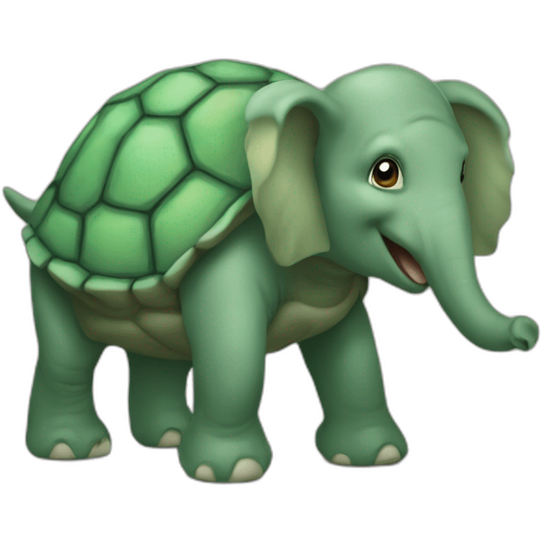 Tortue sur un éléphant emoji