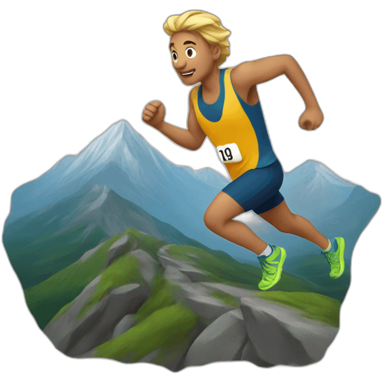 mountain runner emoji