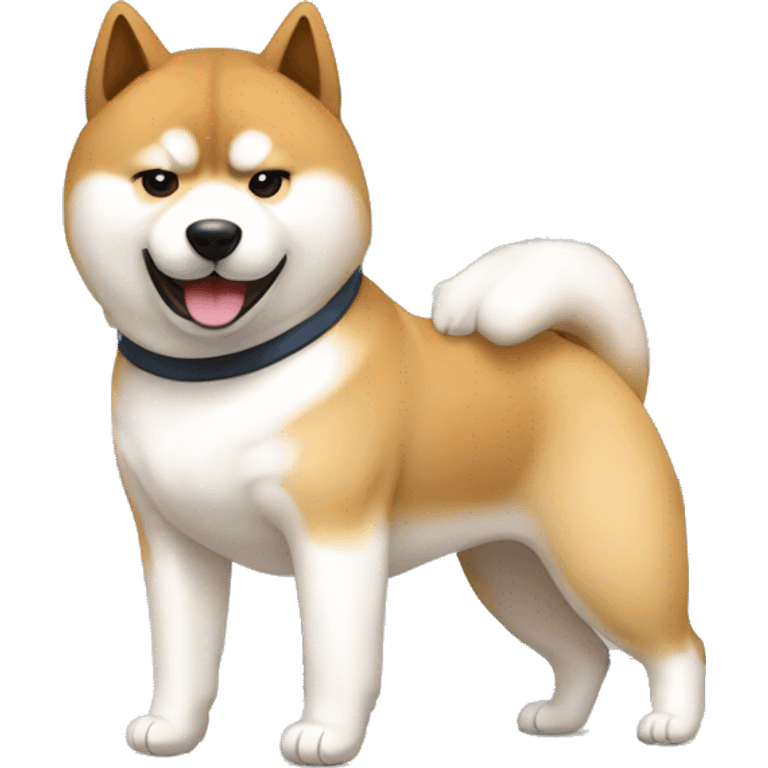 akita working out at the gym emoji