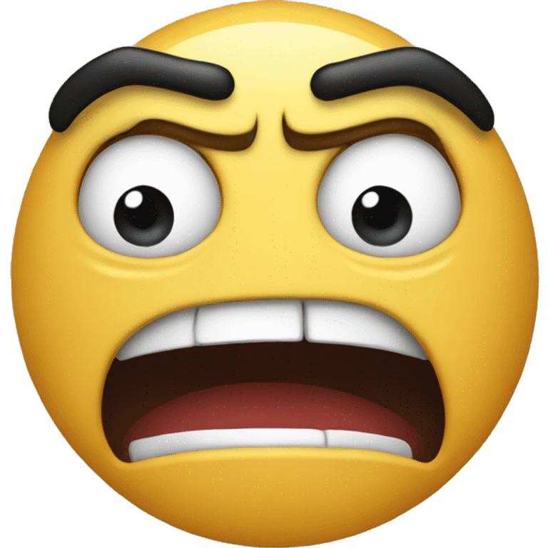 Angry face emoji