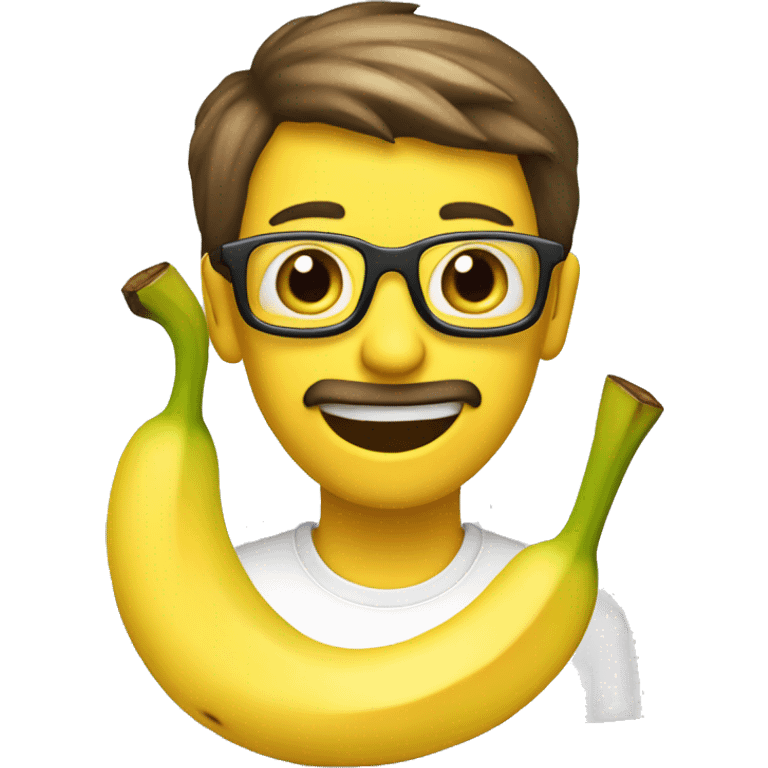 Banan z uśmiechem  emoji