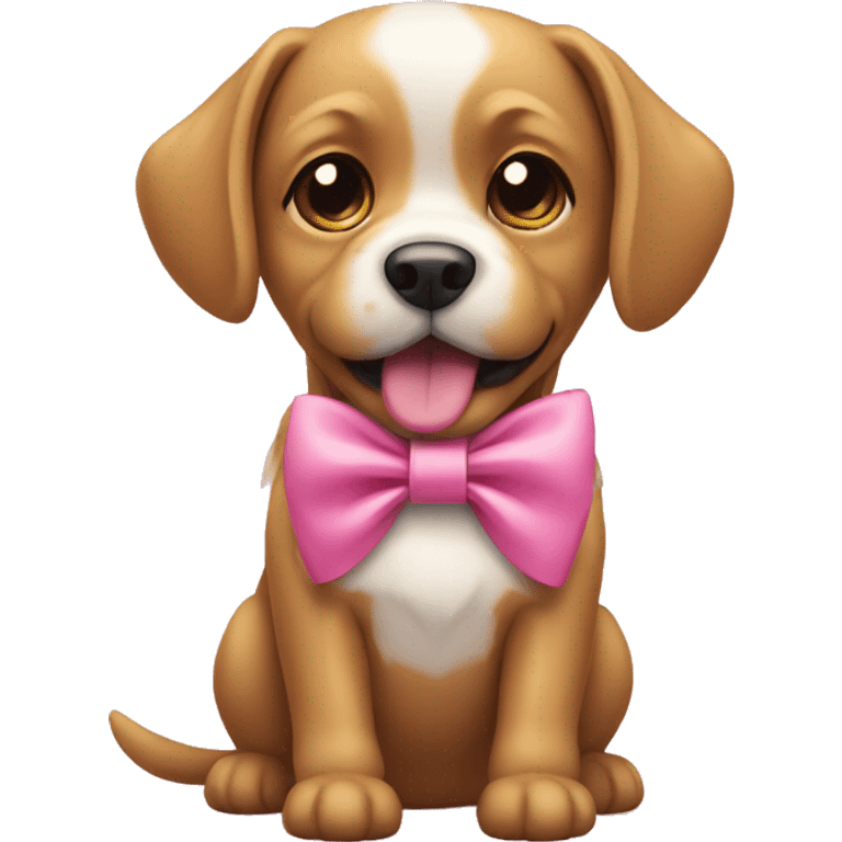 Dog with pink bow emoji