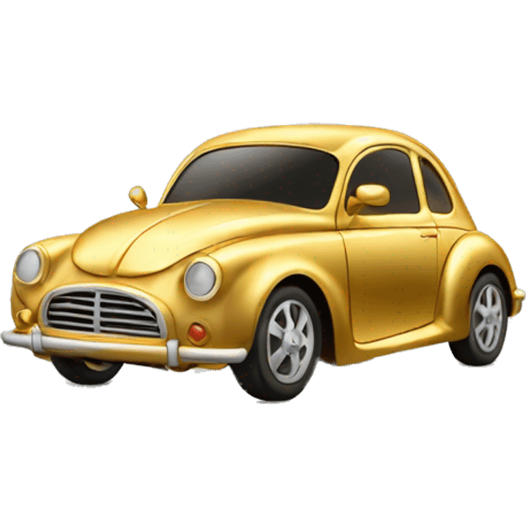 Gouden auto Golden car  emoji