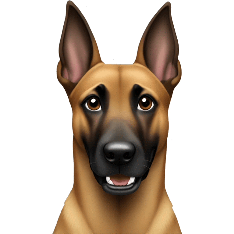 Belgian malinois with two fingers up emoji