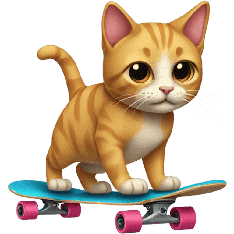 Cat on skateboard  emoji