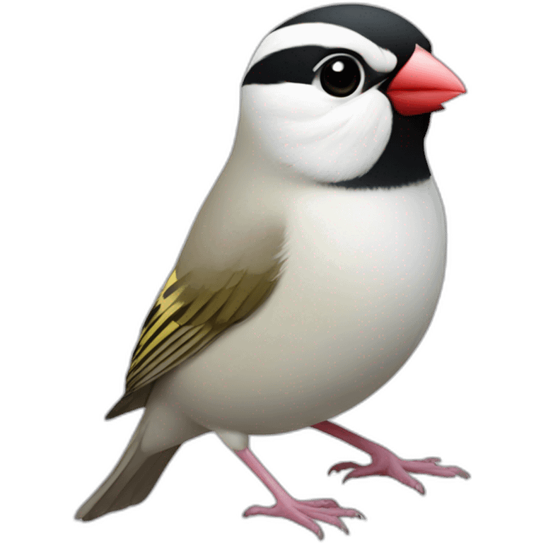 White Java sparrow emoji