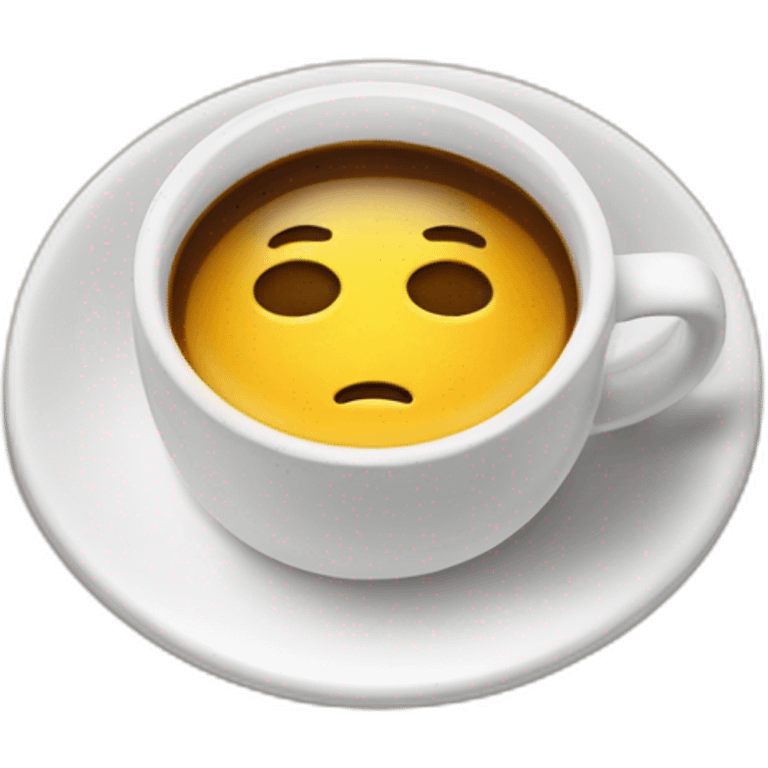 Un café avec une petite bulle de conversation pour représenter la discussion autour d'une pause café. emoji