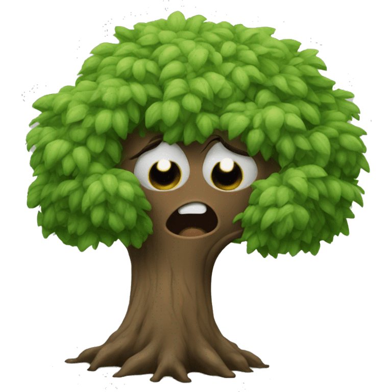 A crying tree emoji