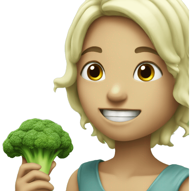 Fairy eating broccoli  emoji