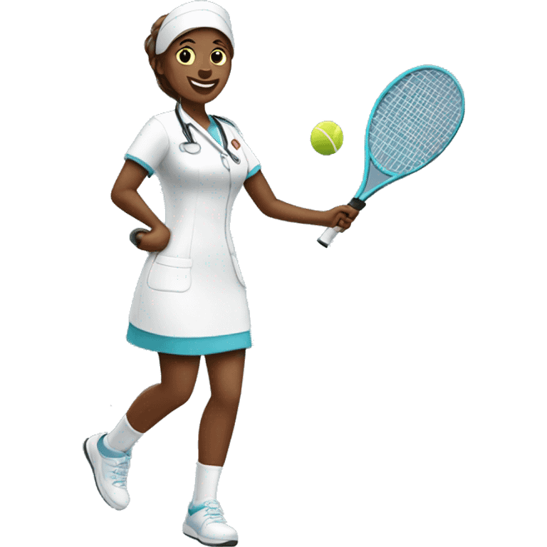 nurse playing tennis emoji