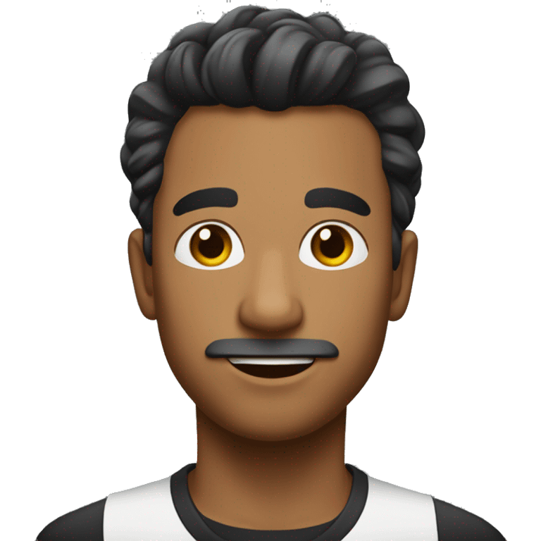 chico moreno con el pelo negro liso corto  emoji