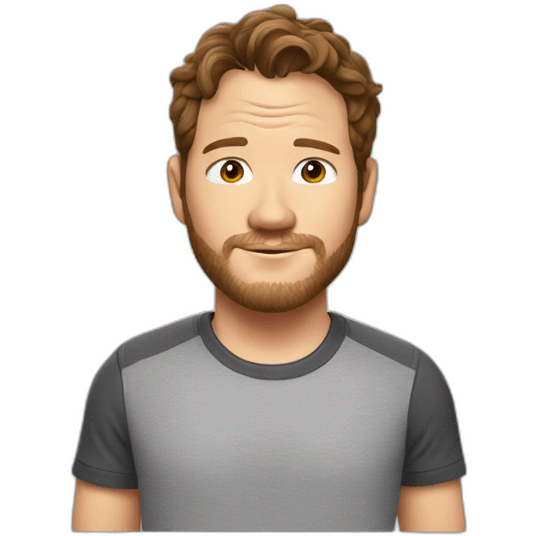 Chris Pratt wearing t-shirt emoji