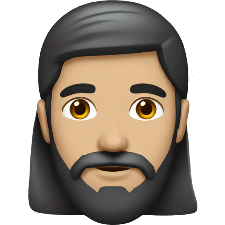 Turkish brunette guy with beard brown eyes and long hair fishing emoji