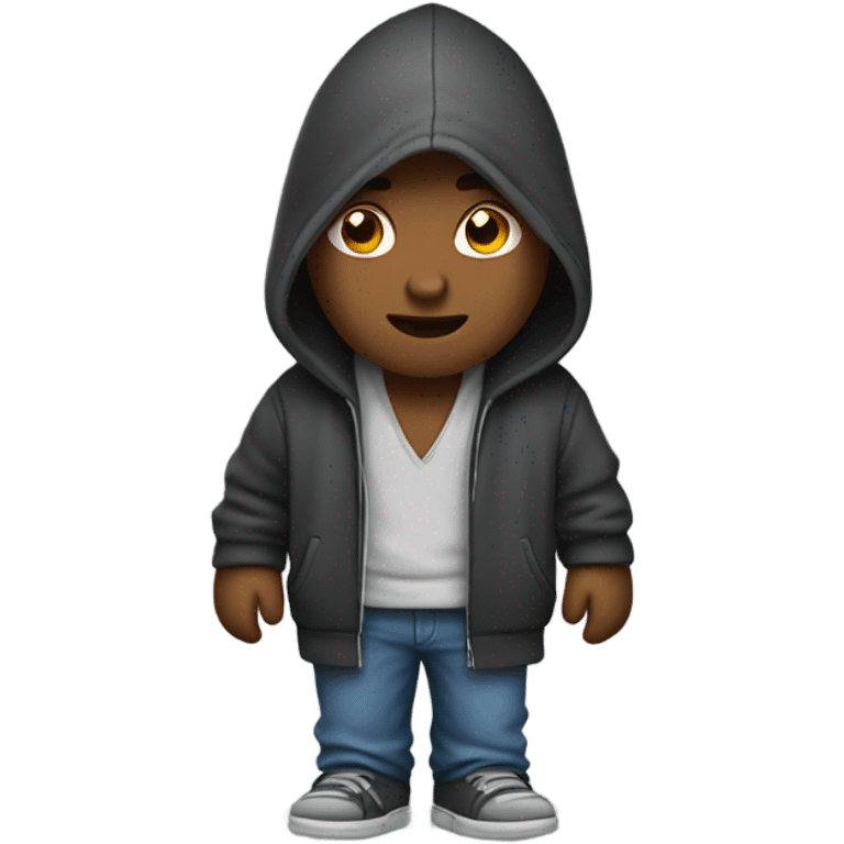 Max wearing a hoodie emoji