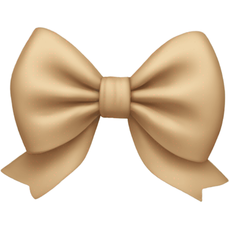 beige bow emoji