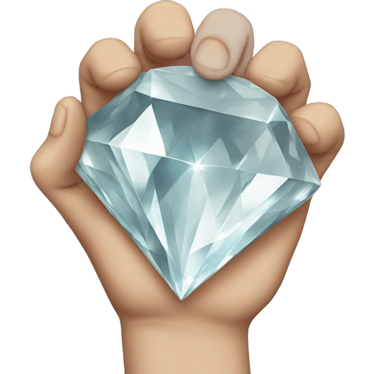 Hands holding diamond emoji