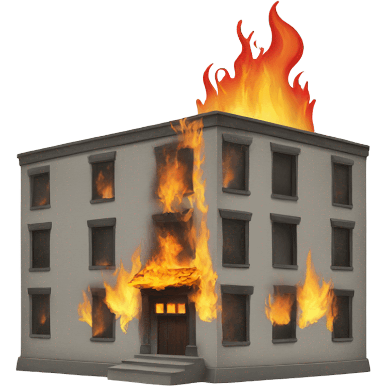 Burning building emoji