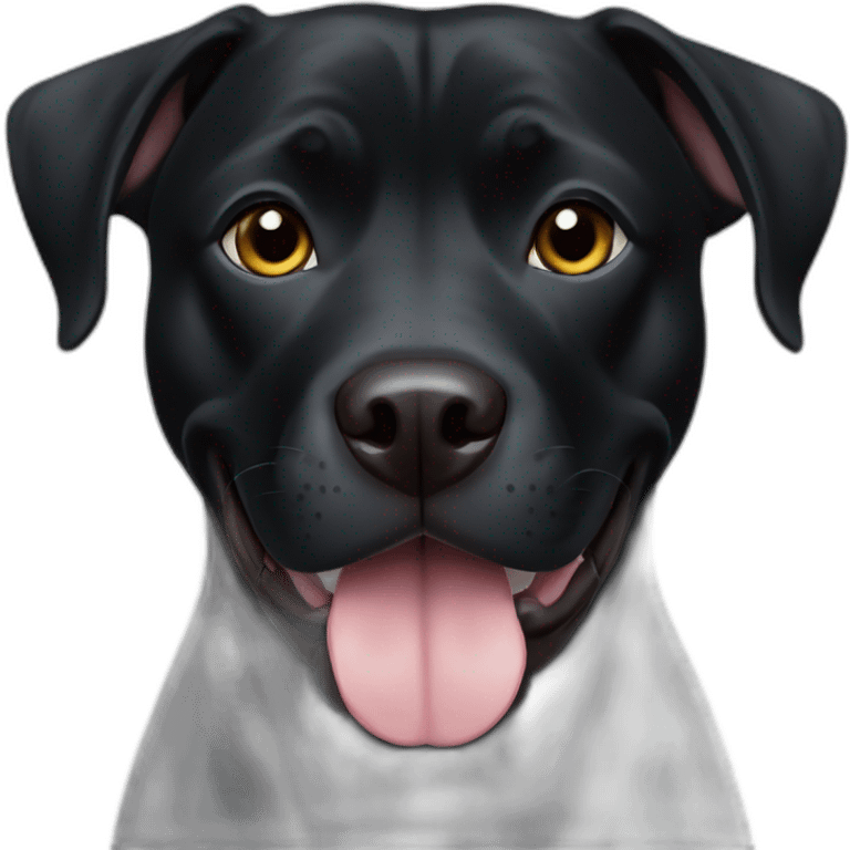 Black Pitbull lab mix emoji