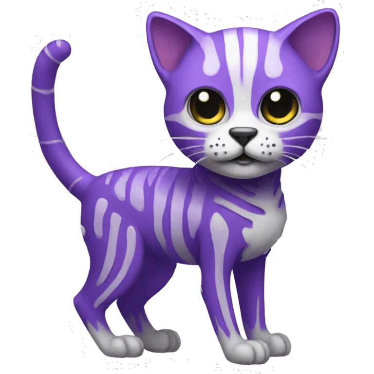 Purple Skeleton cat emoji