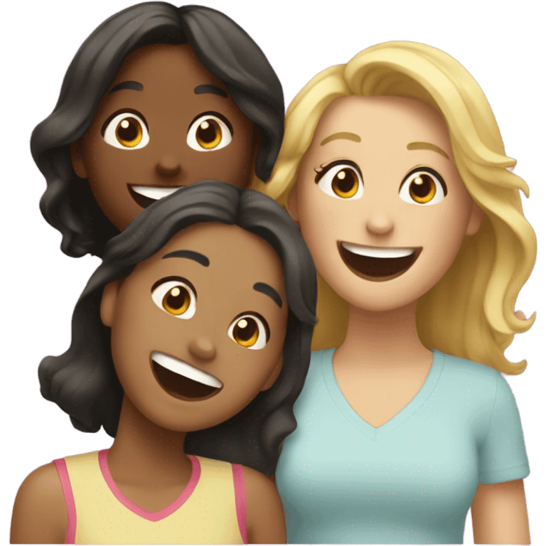 Three laught Girls  emoji