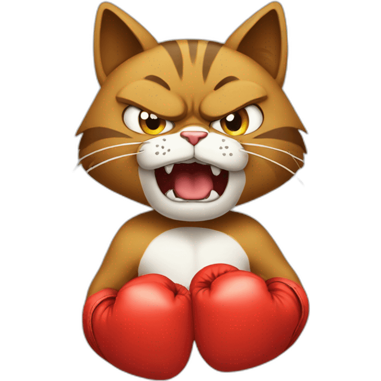 boxing angry cat emoji