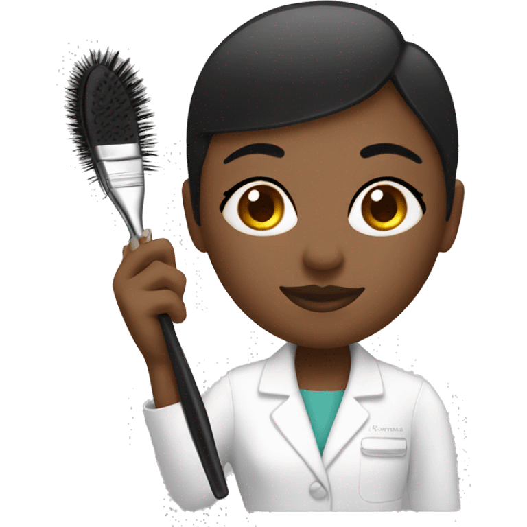 Esthetician holding a brush emoji