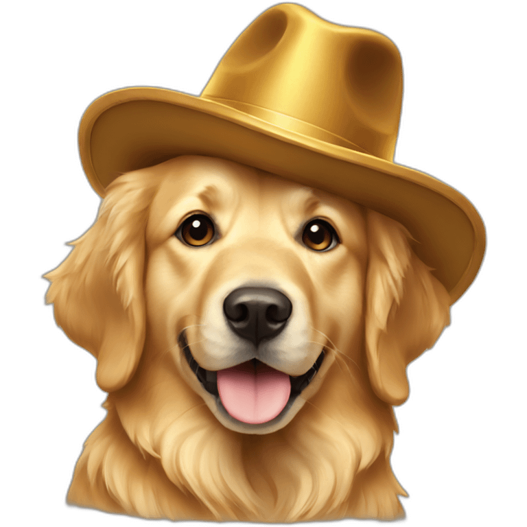 golden-retriever-with-hat emoji