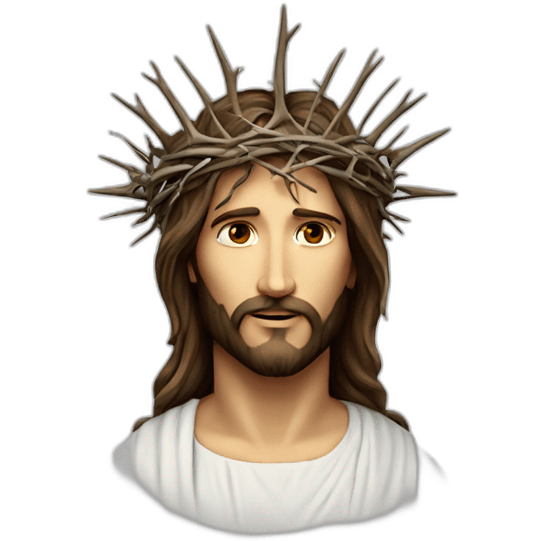 Jesus sacred heart crown of thorns heart emoji