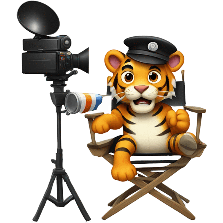 Movie producer male tiger emoji