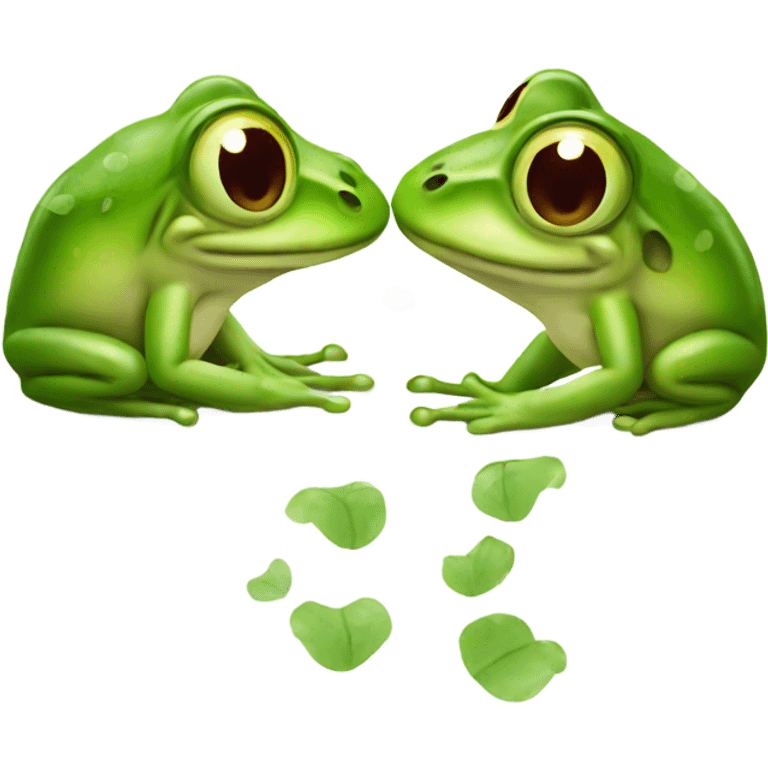 Frogs kissing  emoji