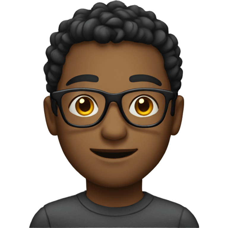 a young man with glasses emoji