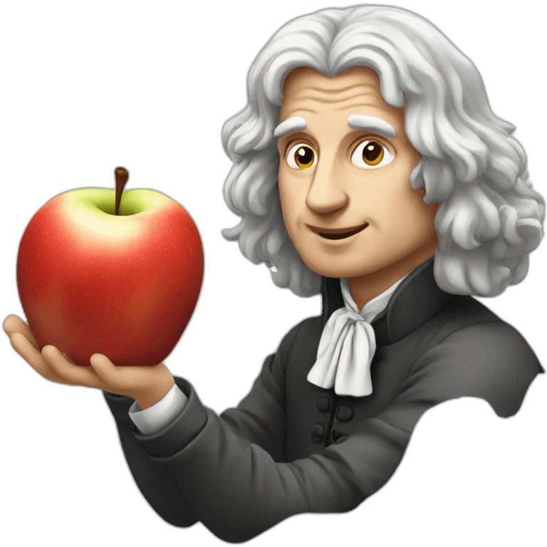 isaac newton eating an apple emoji