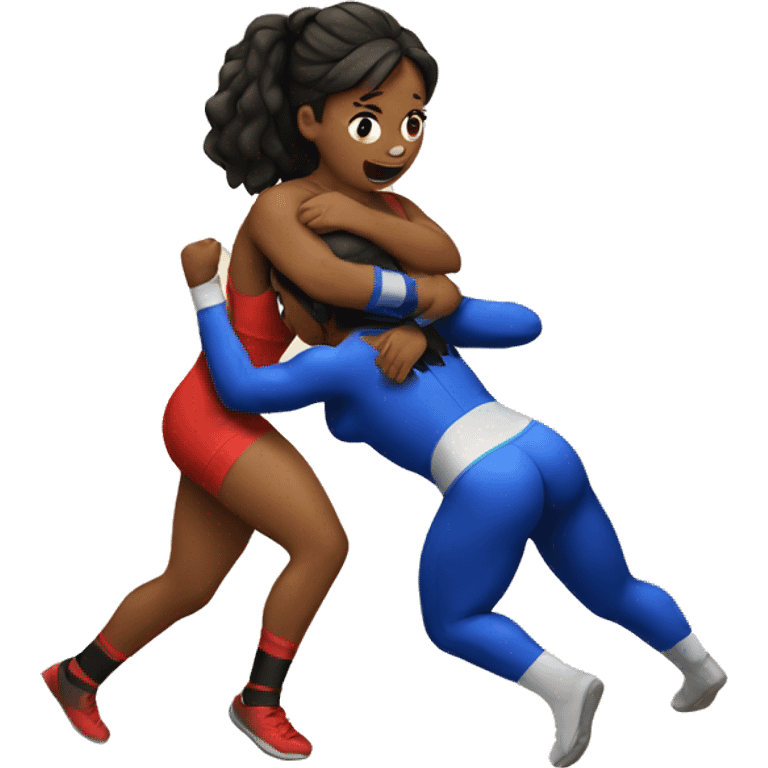 Girls wrestling emoji