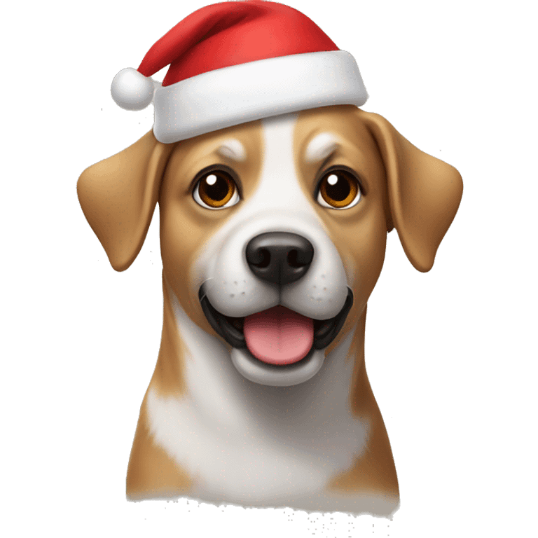 Dog with santa hat emoji