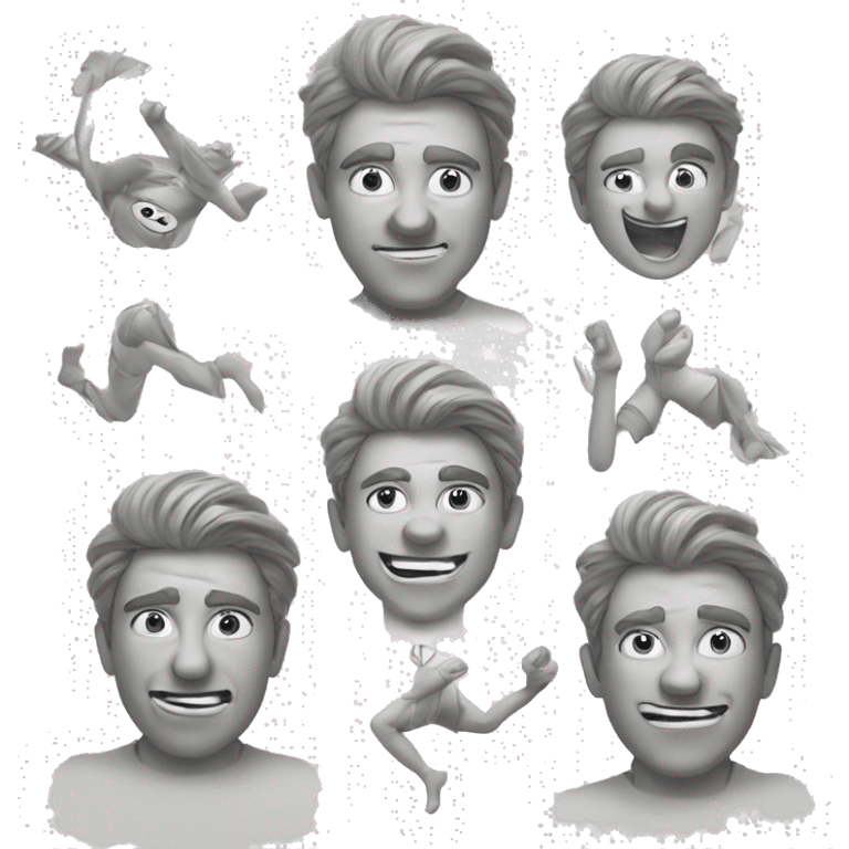 simple face emoji of dancing mood with high energy. no 3d emoji. just simpole pencil drawing emoji