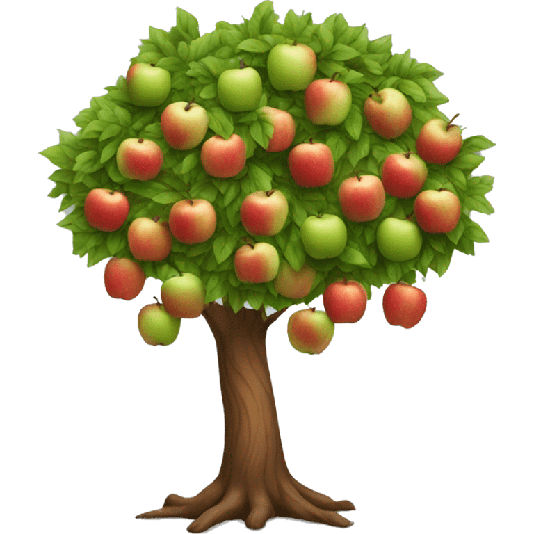 apple tree with many apples emoji