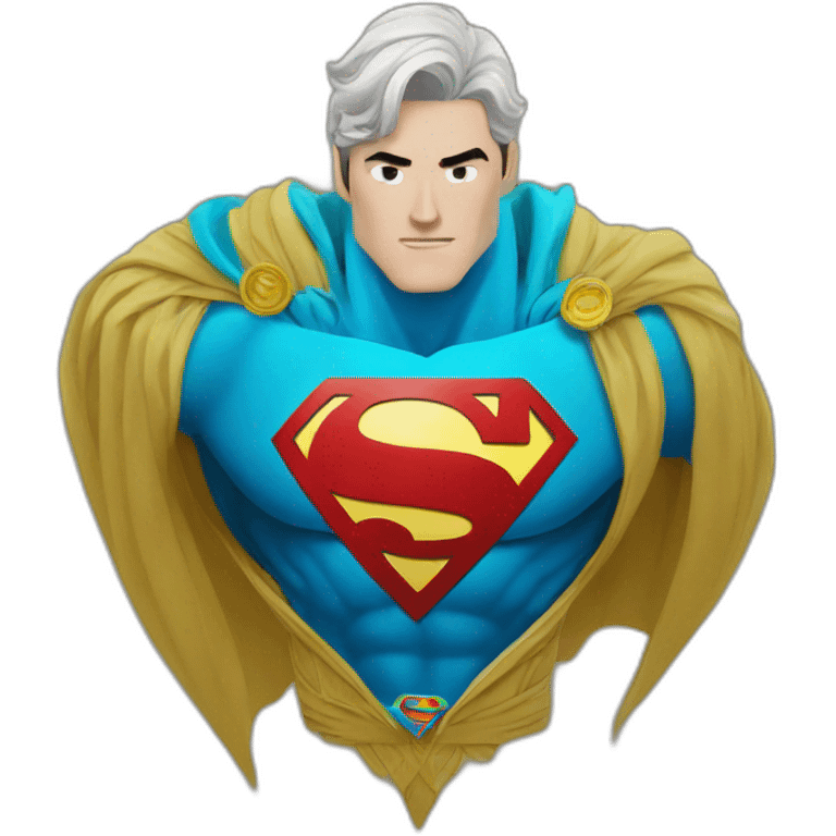 Superman with ornament of Kazakhstan emoji