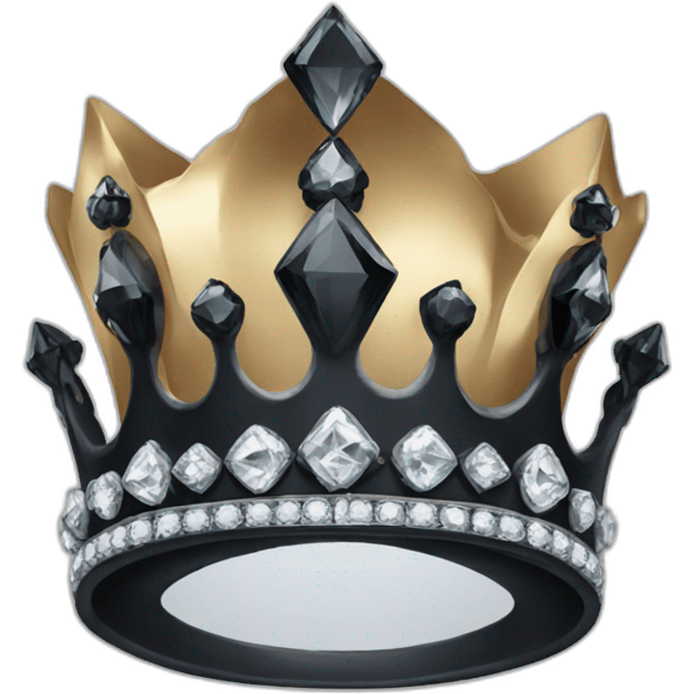 Black diamond crown emoji