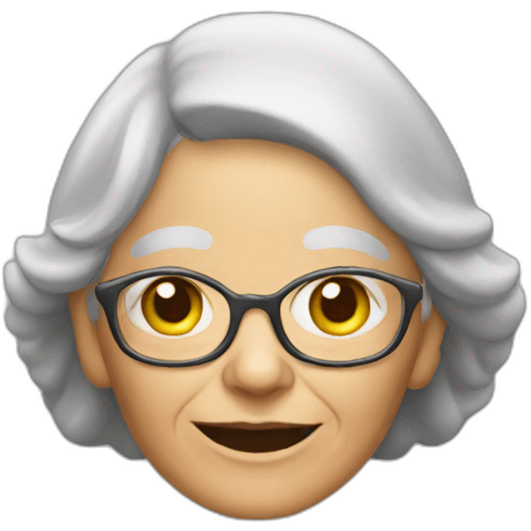 Old woman with a church bells emoji