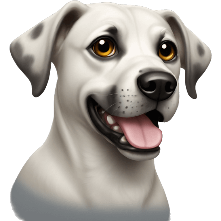 black-eyed dog portrait emoji