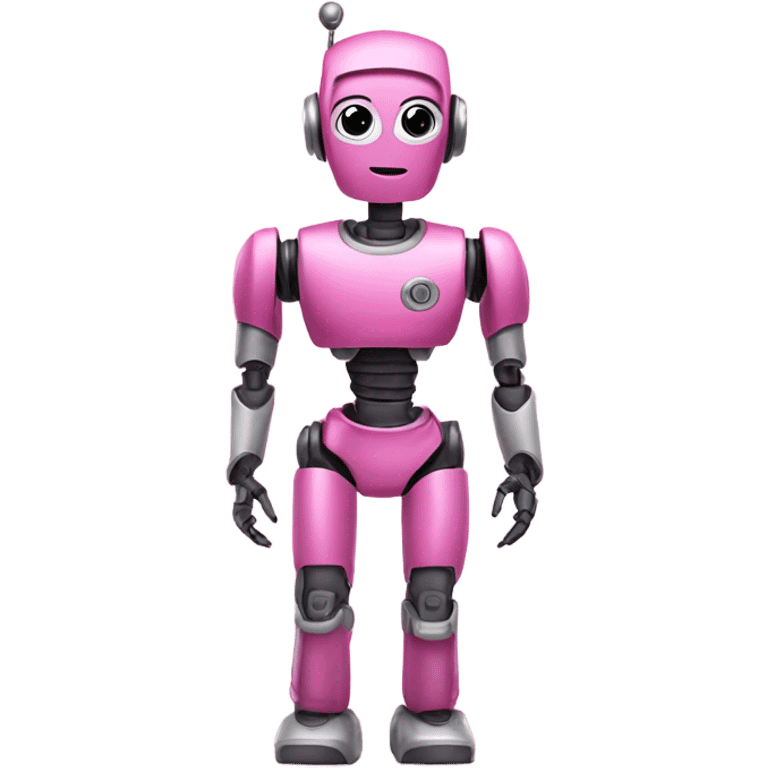 Robot wearing a pink crop top emoji