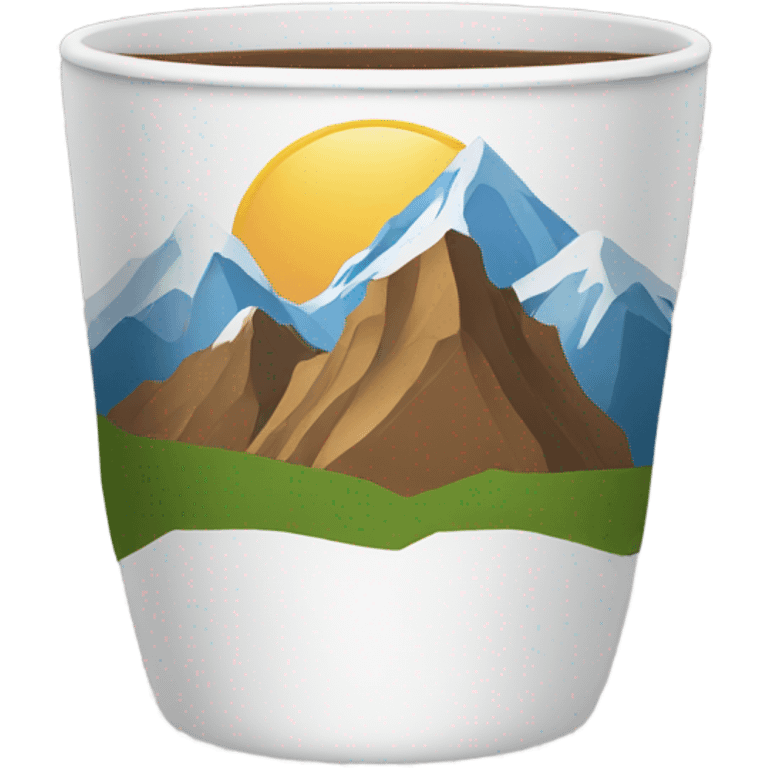 Cup with mountain  emoji