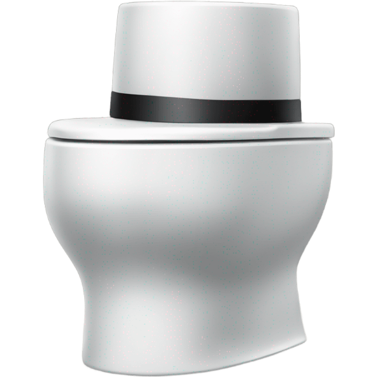 toilet with top hat on top emoji