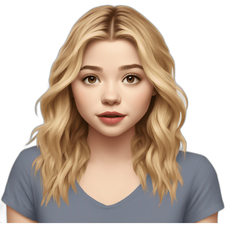 chloë grace moretz wearing tee emoji